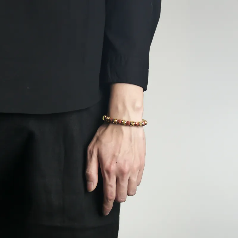 DRAGON LI Red Stone Bracelets Unisex-2