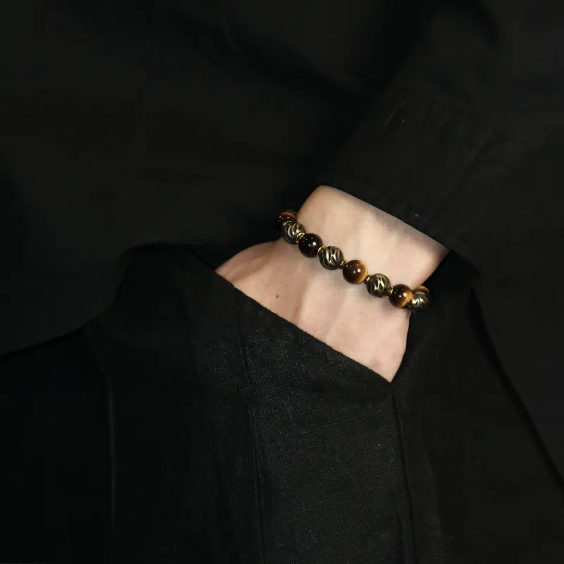 DRAGON LI Tiger's Eye Stone Bracelets Unisex-4