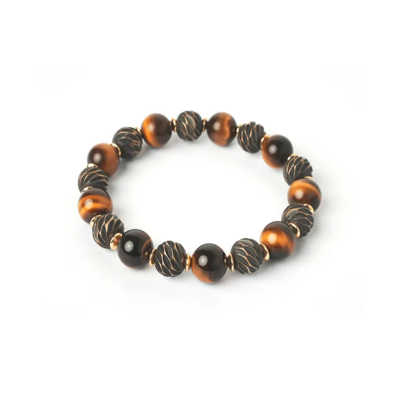 DRAGON LI Tiger's Eye Stone Bracelets Unisex-5
