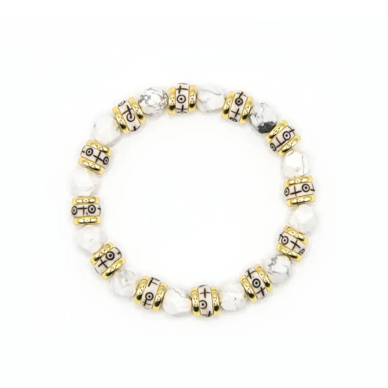 DRAGON LI White Turquoise Bracelets Unisex-2
