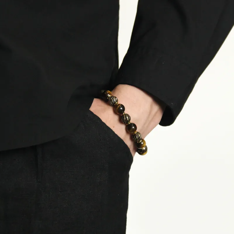 DRAGON LI Tiger's Eye Stone Bracelets Unisex-1