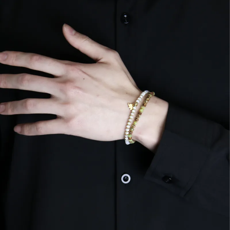 DRAGON LI Silver Lurex Shell Bracelets Unisex-4