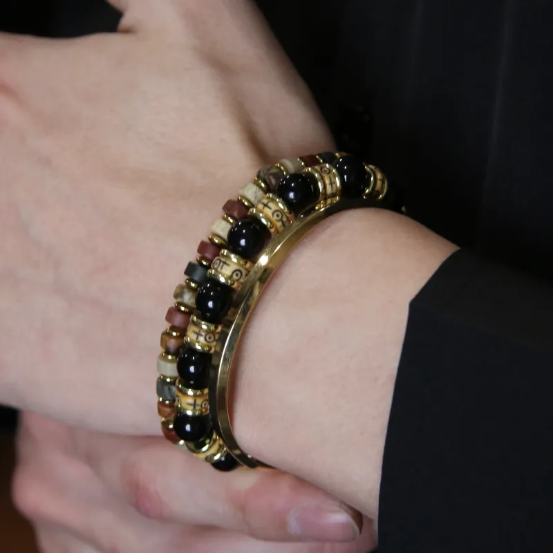 DRAGON LI Gold Plated Copper Lenses Bracelets Unisex-5