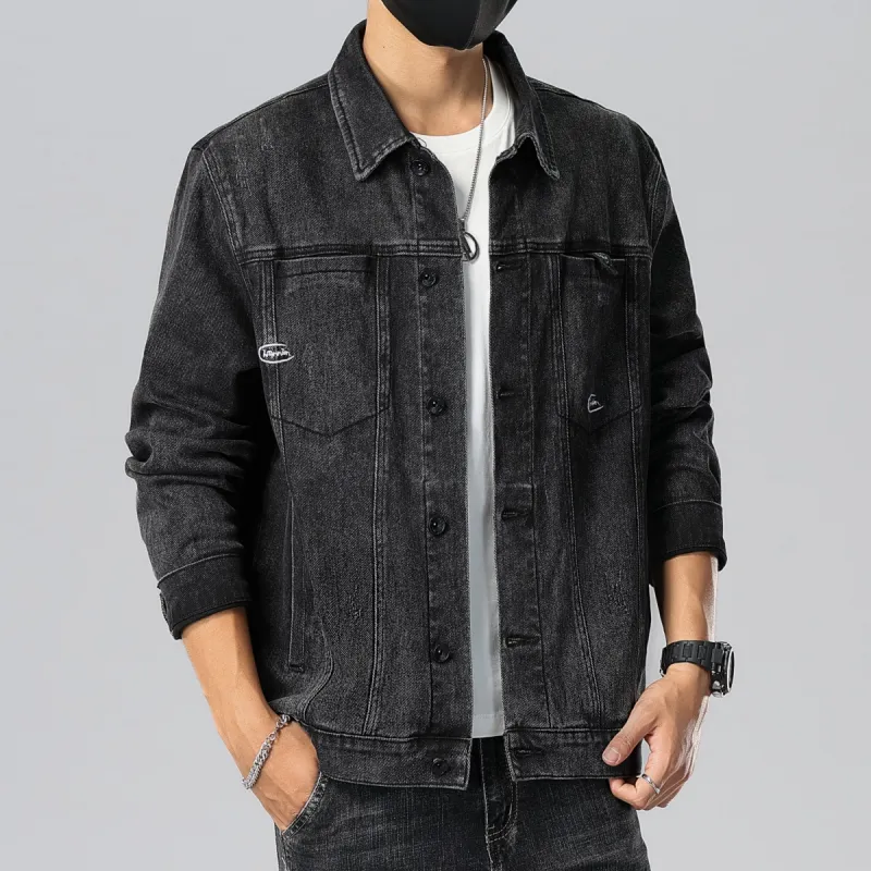 JASONWOOD Denim Jacket Unisex Black Gray-2