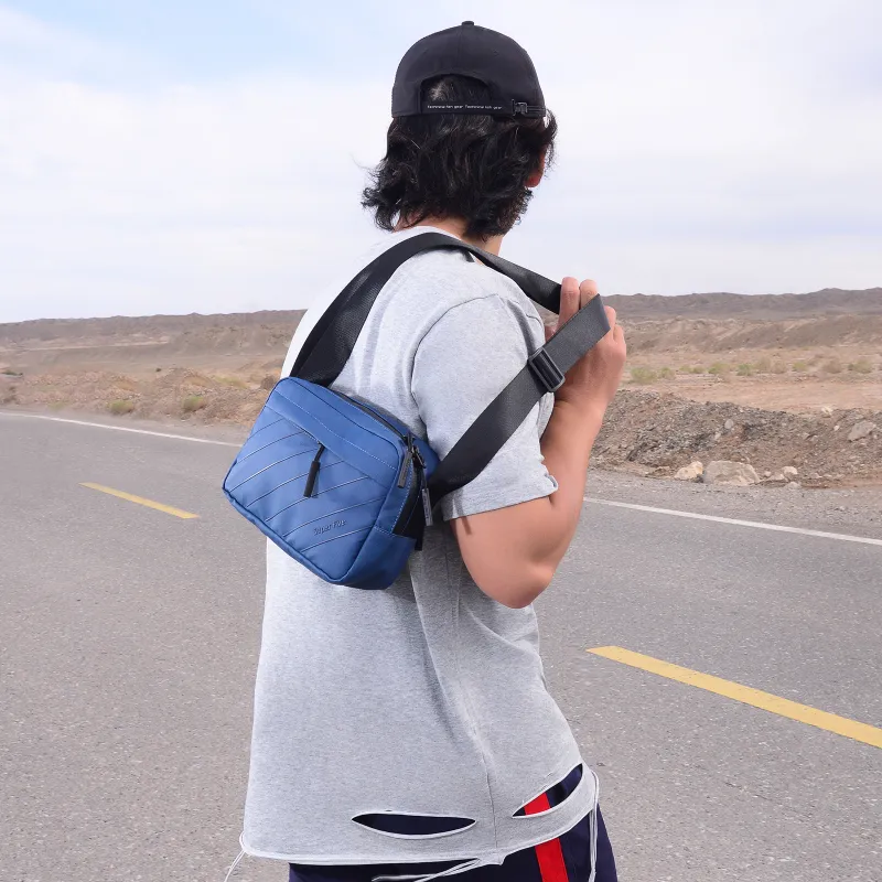 Super Five Polyester Shoulder Bag Crossbody Bag Unisex Black/Gray/Ecru/Blue-8