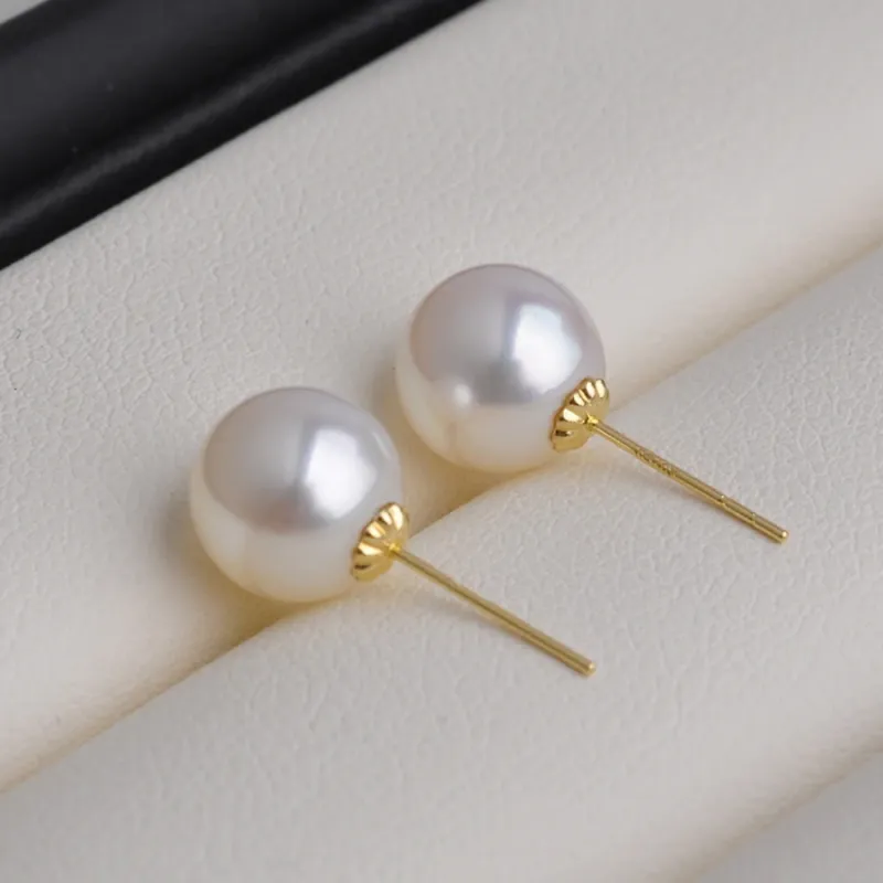 JINYUYIPIN Freshwater Pearl Stud Earrings Women's-1