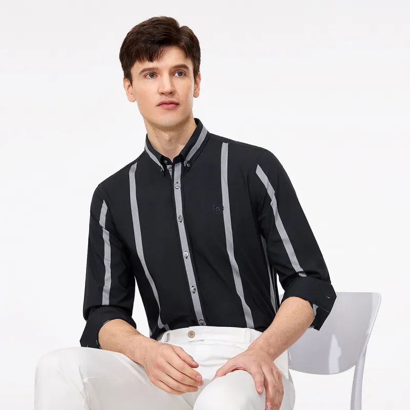 GY Goldlion Shirts Men Black-3