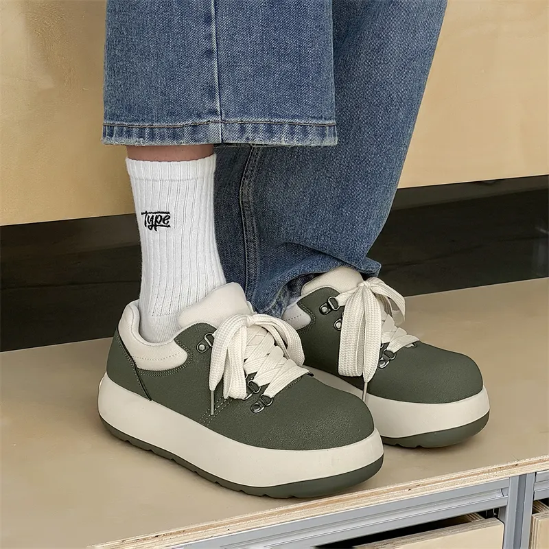 Medd Skateboard Shoes Men Low Top Black Rice Green-15