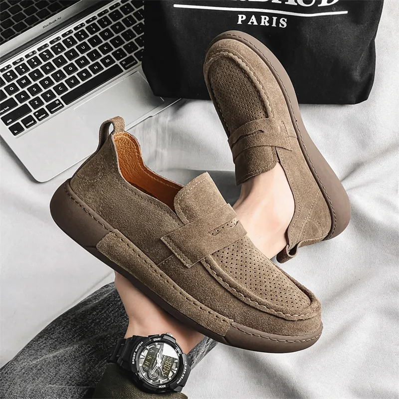 Medd Men's Casual Shoes Men Low Top Yellow/Brown-8
