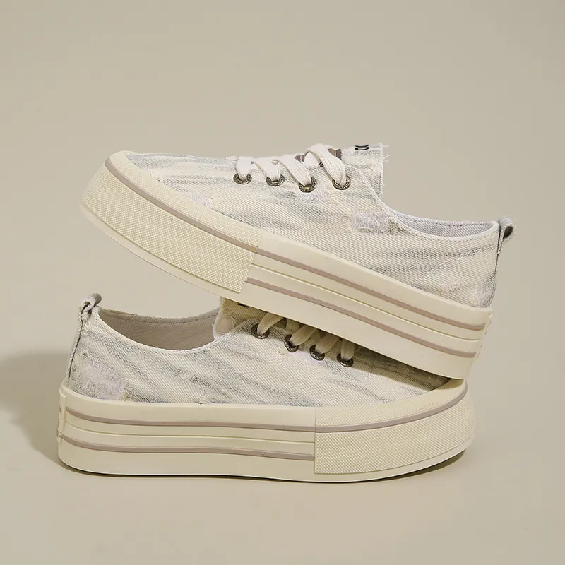 Medd Canvas Shoes Women's Low Top Blue-14