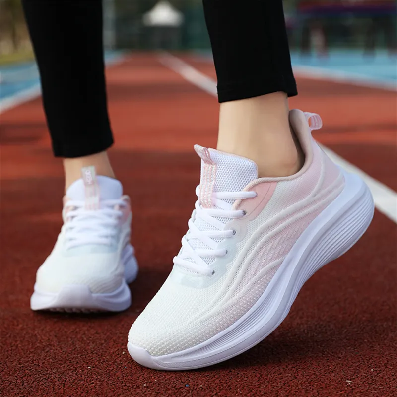 Medd Running Shoes Women's White Pink-7