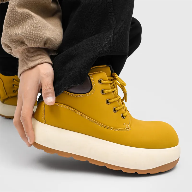 Medd Martin Boots Men Yellow Black-3