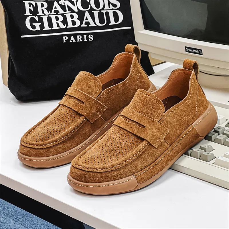Medd Men's Casual Shoes Men Low Top Yellow/Brown-6