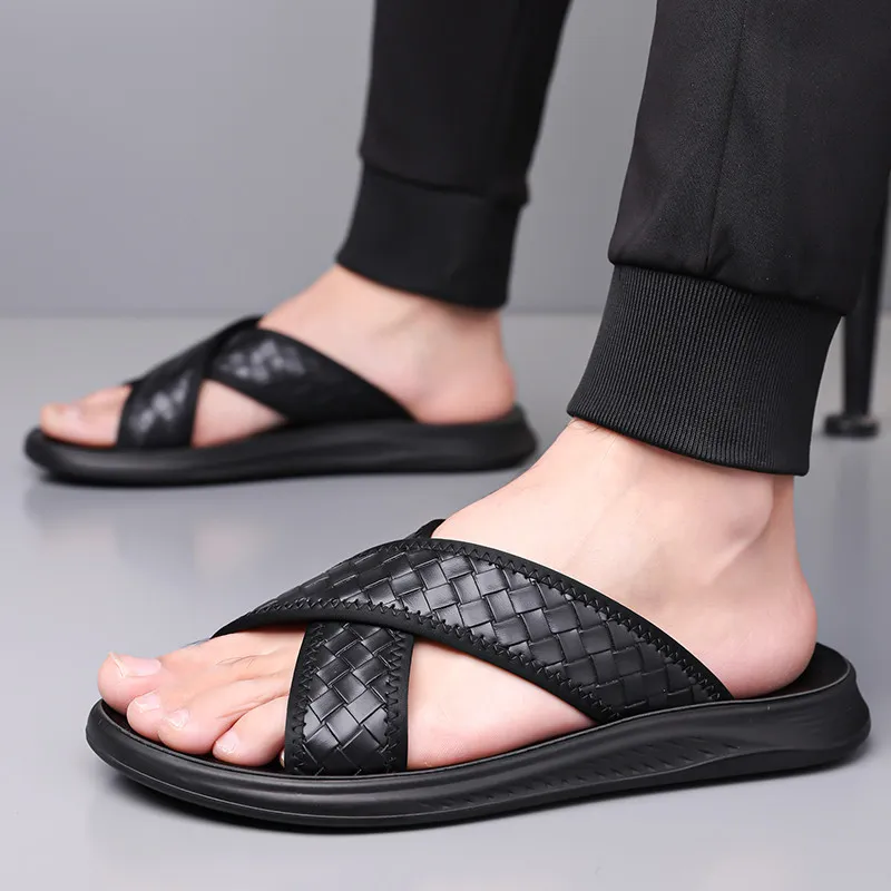 Medd Slip Resistant Abrasion Resistant Slide Slippers Men's-3