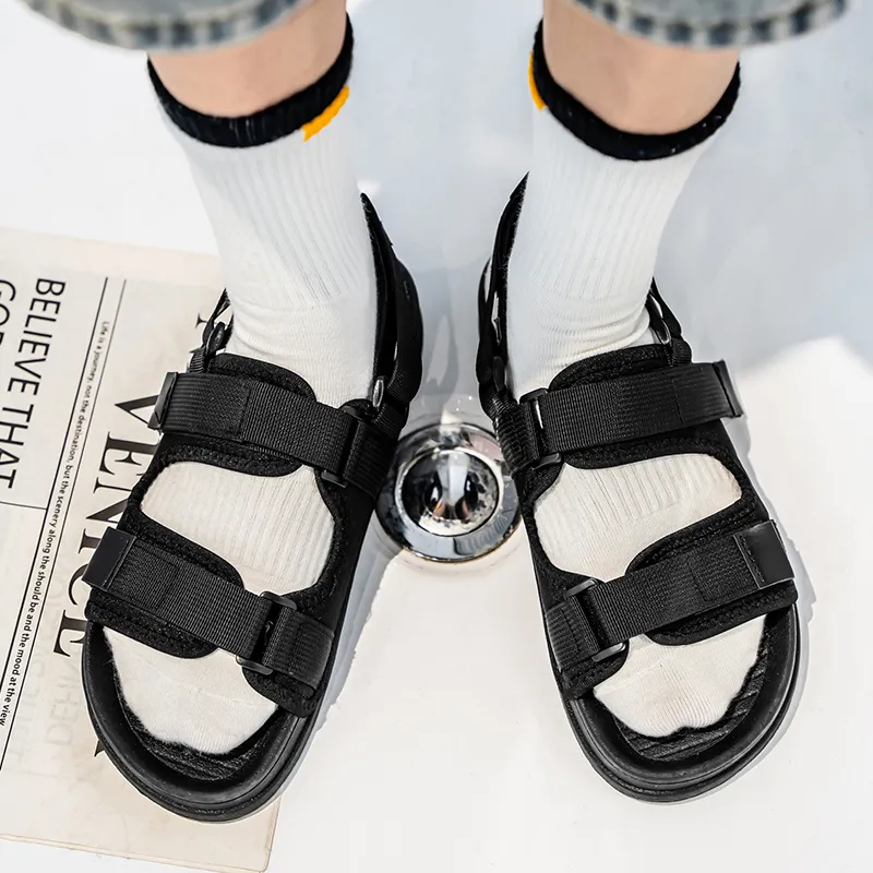 Medd Beach Sandals Unisex Black Rice-1