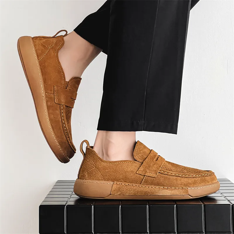 Medd Men's Casual Shoes Men Low Top Yellow/Brown-3