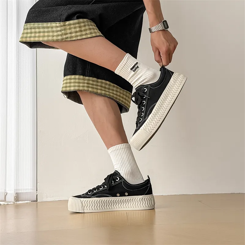 Medd Low Top Canvas Shoes Men's Black-4