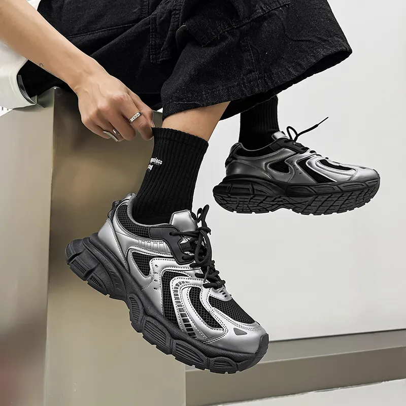 Medd Lightweight Height Increasing Low Top Chunky Sneakers Men's-6