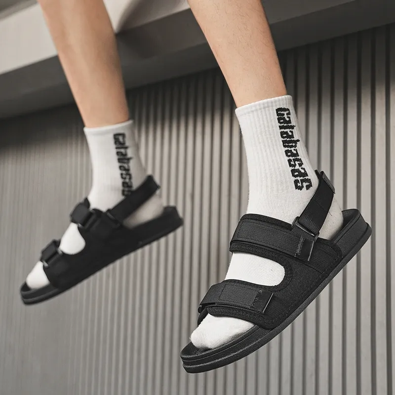 Medd Beach Sandals Unisex Black Rice-6