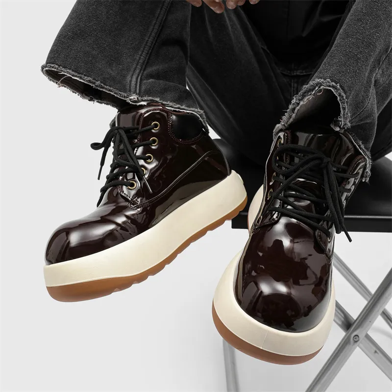 Medd Martin Boots Men Yellow Black-12