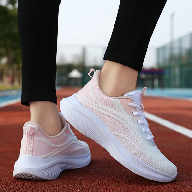 Medd Running Shoes Women's White Pink-4