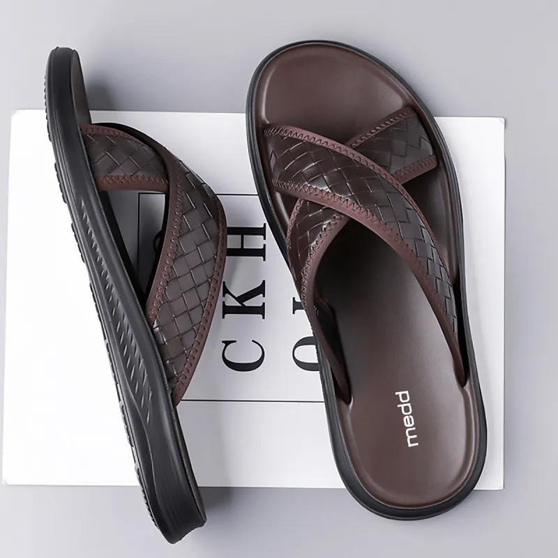 Medd Slip Resistant Abrasion Resistant Slide Slippers Men's-7