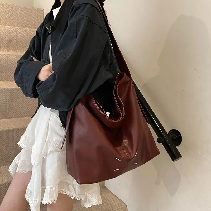 LUVISTRUE PU Tote Bag Shopping Bag Shoulder Bags Regular Women's White/Black/Red-13
