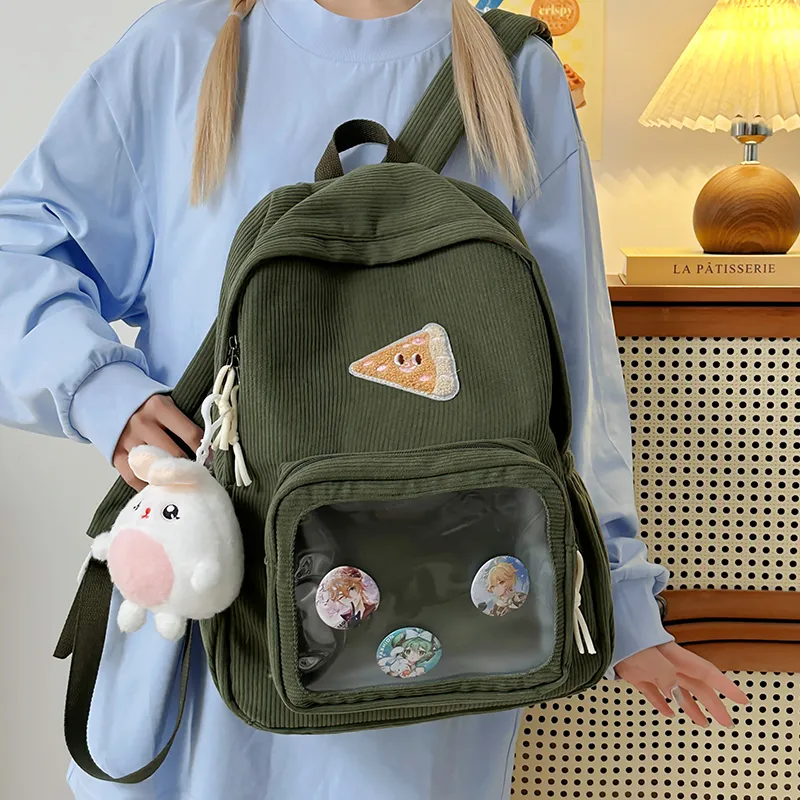 LUVISTRUE Nylon Backpack Ita Bag Backpack Regular Unisex Brown/Gray/Blue/Green-17
