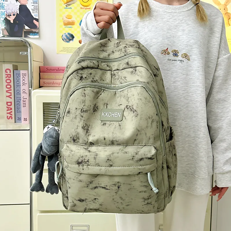 LUVISTRUE Nylon Backpack Unisex ÍTica White/Red/Green/Blue/Black-20