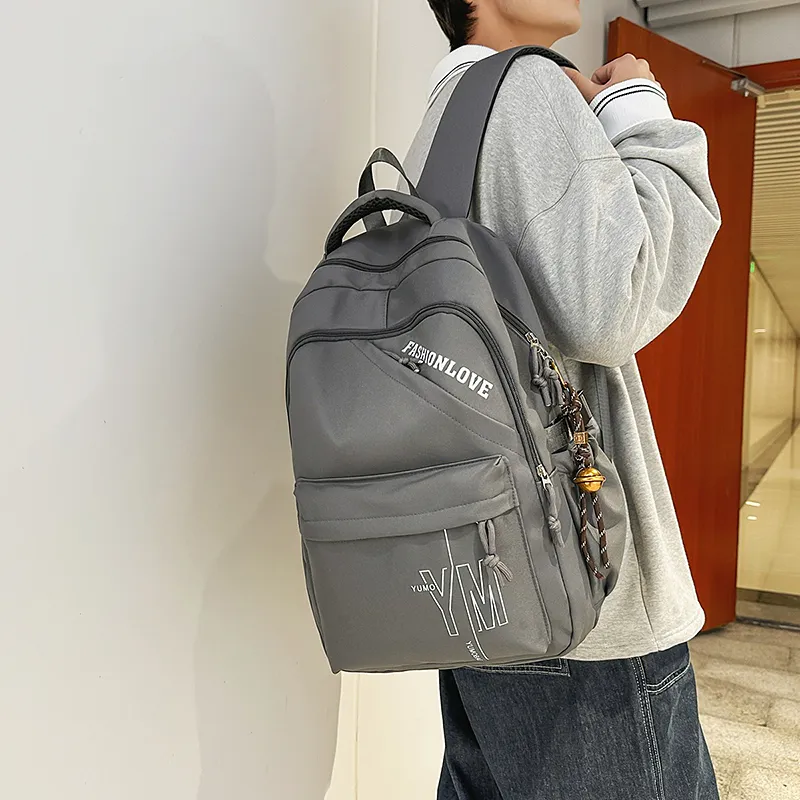 LUVISTRUE Nylon Backpack Regular Unisex White/Gray/Black/Burgundy/Sky Blue-9