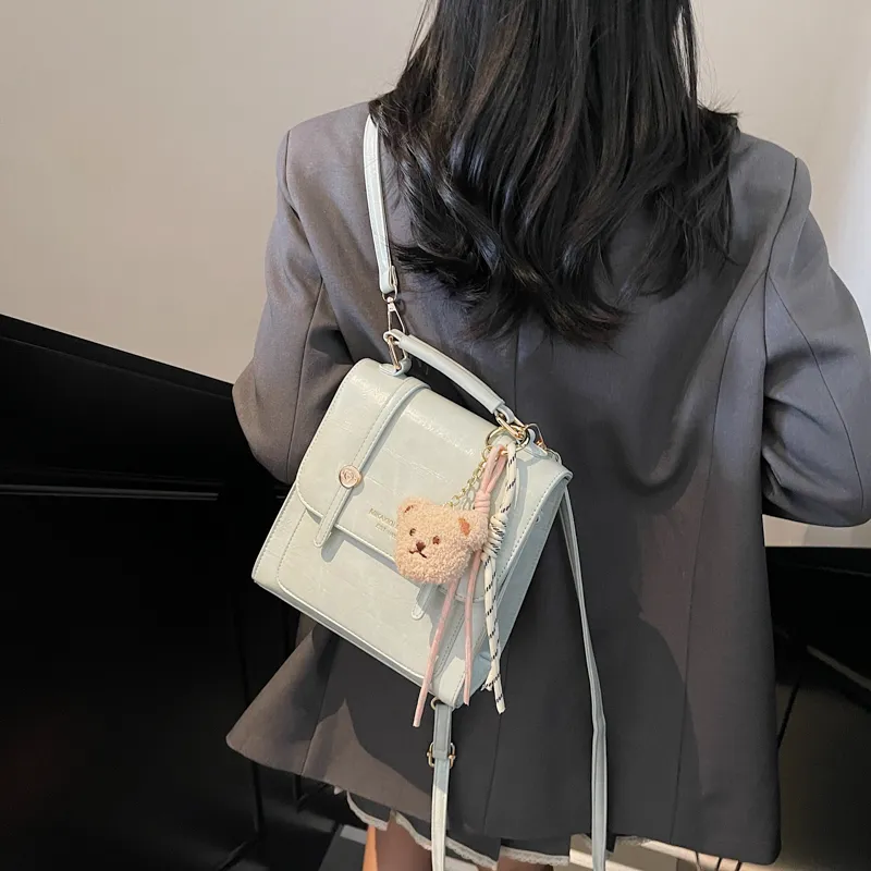 LUVISTRUE PU Backpack Crossbody Bag Regular Women's Blue/Ecru/Black/Pink-10