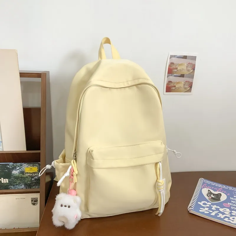LUVISTRUE Nylon Backpack Unisex Black/Yellow/Orange/Green/White/Pink-7