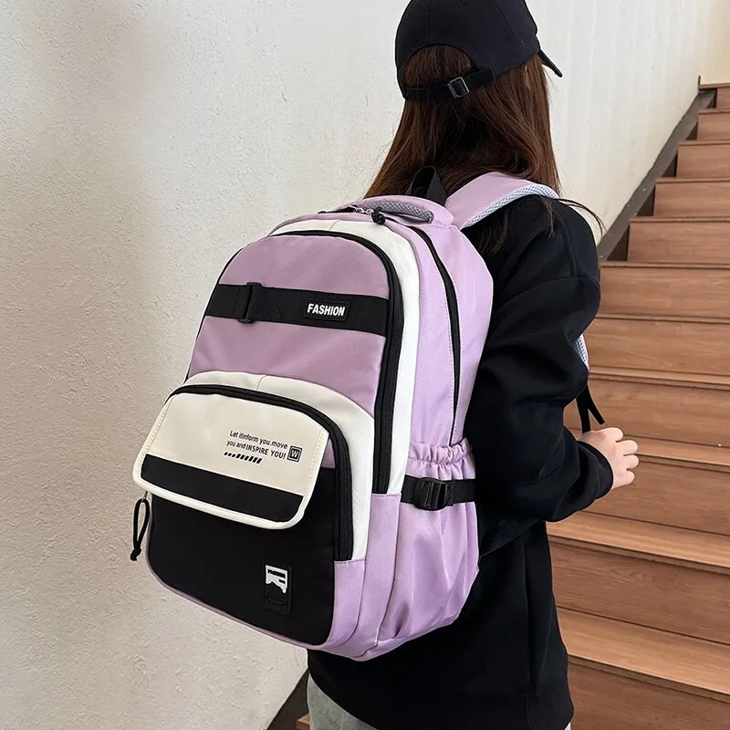 LUVISTRUE Oxford Backpack Unisex Gray/Black/Purple/Lake Blue/Dark Blue-15
