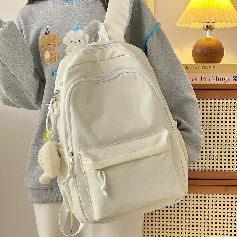 LUVISTRUE Nylon Backpack Regular Unisex White/Blue/Black/Yellow/Green-5