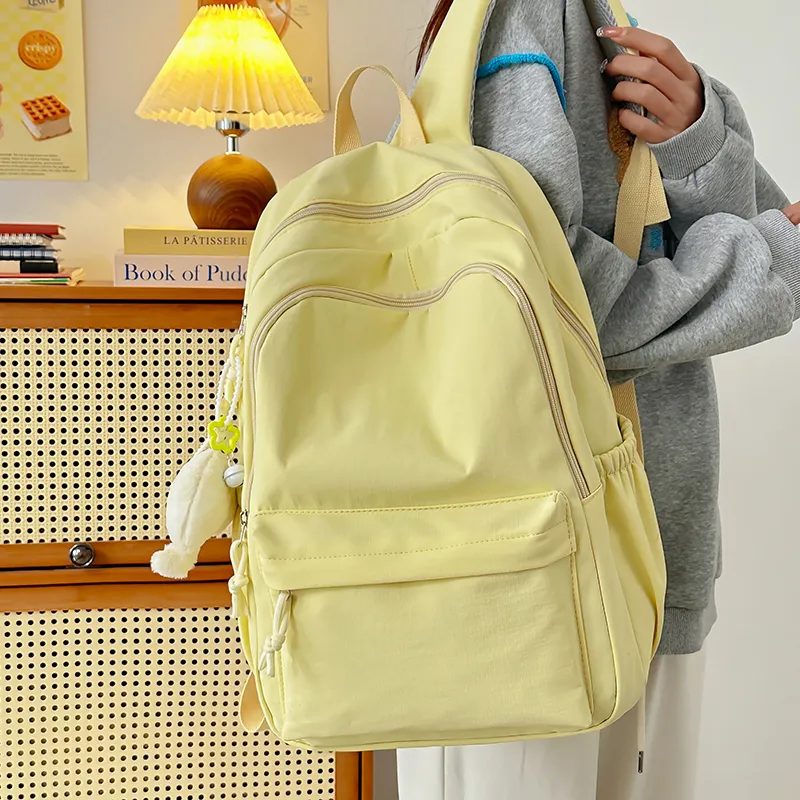 LUVISTRUE Nylon Backpack Regular Unisex White/Blue/Black/Yellow/Green-18