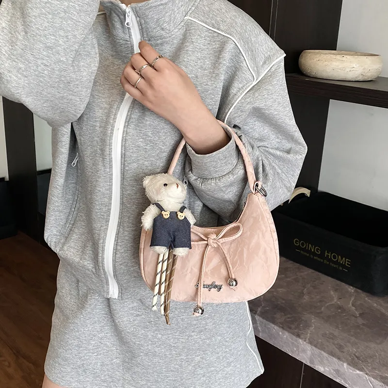 LUVISTRUE PU One Shoulder Handbags Women's Ecru/Silver/Black/Blue/Pink-27