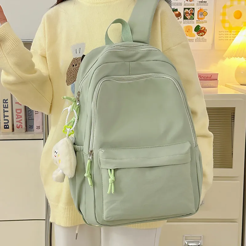 LUVISTRUE Nylon Backpack Regular Unisex White/Blue/Black/Yellow/Green-25