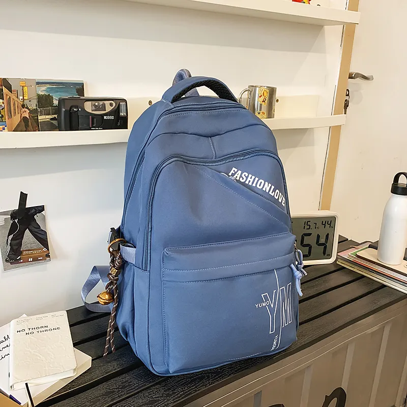 LUVISTRUE Nylon Backpack Regular Unisex White/Gray/Black/Burgundy/Sky Blue-25