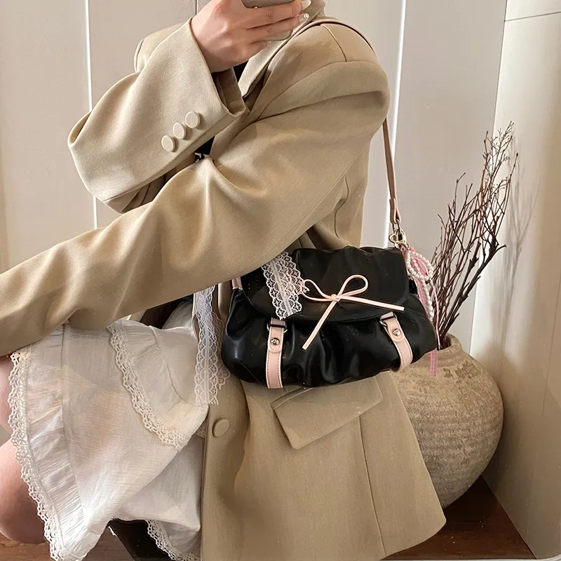 LUVISTRUE PU Shoulder Bag Crossbody Bag Regular Women's Silver/Pink/Black-17