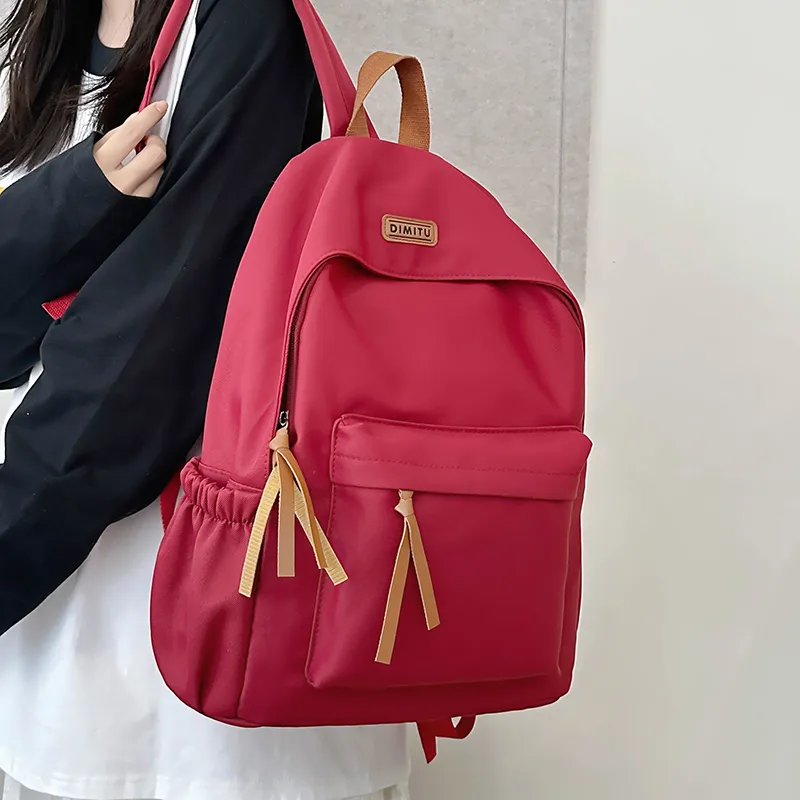 LUVISTRUE Nylon Backpack Regular Unisex White/Red/Blue/Black-10