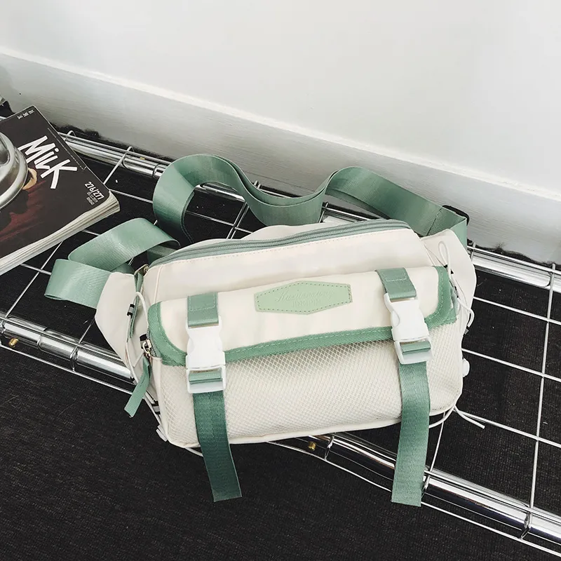 LUVISTRUE Nylon Sling Bag Unisex Gray/Black/Orange/Green/Blue-18