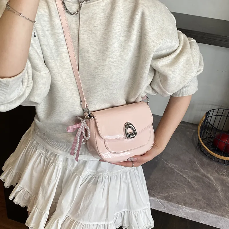 LUVISTRUE PU Saddle Bag Shoulder Bag Crossbody Bag Regular Women's Blue/Ecru/Black/Pink/Yellow-20