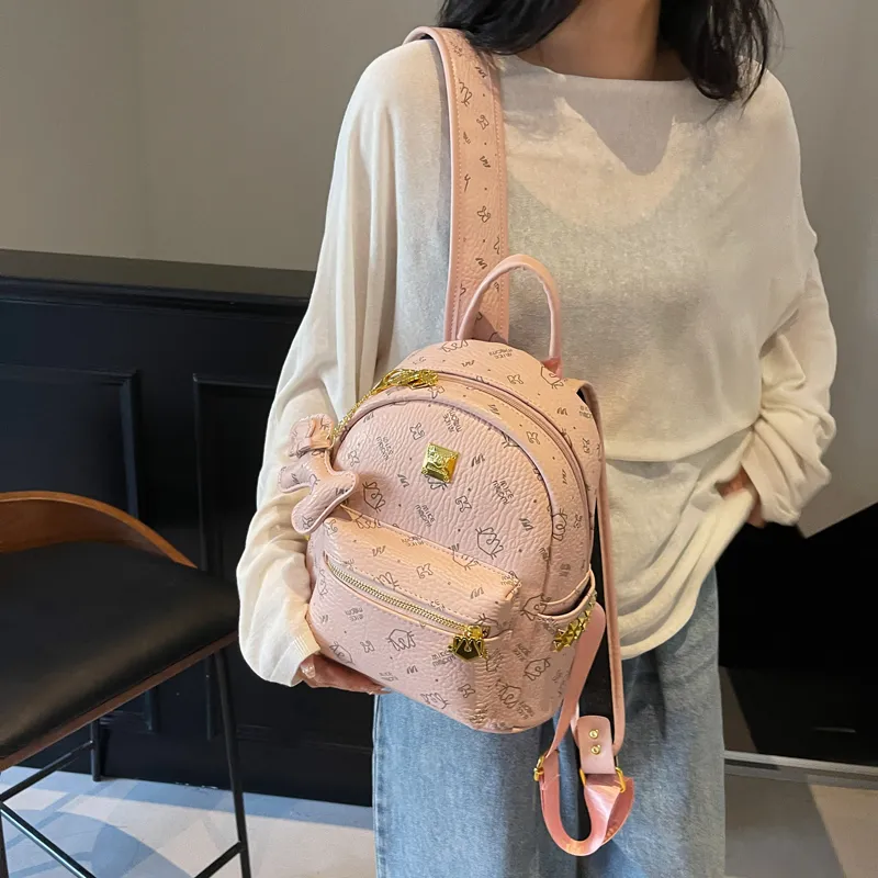 LUVISTRUE PU Backpacks Regular Women's Pink/Khaki/Brown/Black-2