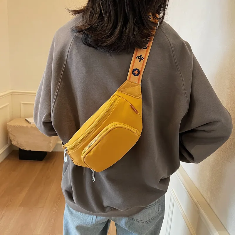 LUVISTRUE Fabric Shoulder Bag Sling Bag Cell Phone Pouch Regular Unisex White/Black/Gray/Yellow-24