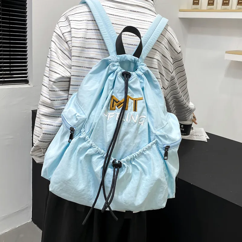 LUVISTRUE Nylon Backpack Regular Unisex Green/Black/Blue/Khaki-12