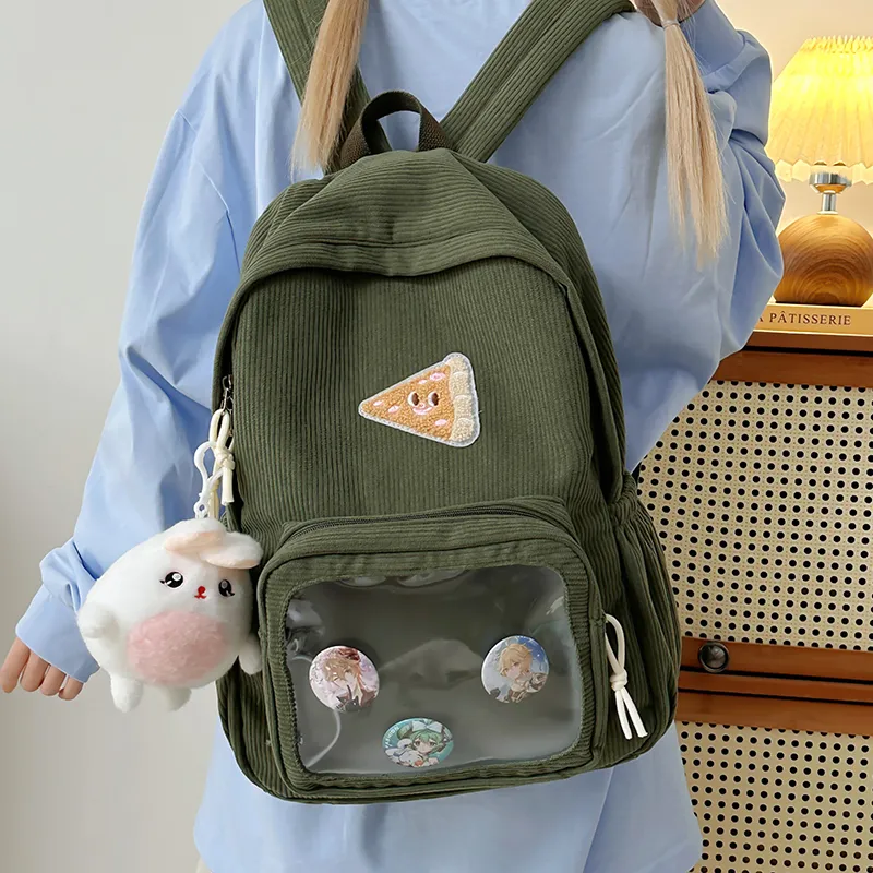 LUVISTRUE Nylon Backpack Ita Bag Backpack Regular Unisex Brown/Gray/Blue/Green-19