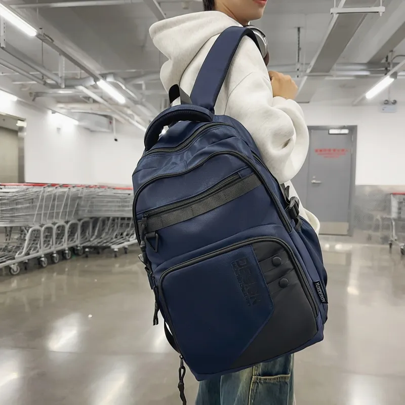 LUVISTRUE Nylon Backpack Regular Unisex Dark Gray/Light Gray/Dark Blue/Dark Green/White/Black-13