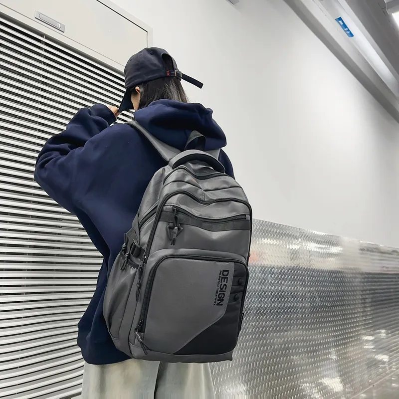 LUVISTRUE Nylon Backpack Regular Unisex Dark Gray/Light Gray/Dark Blue/Dark Green/White/Black-2
