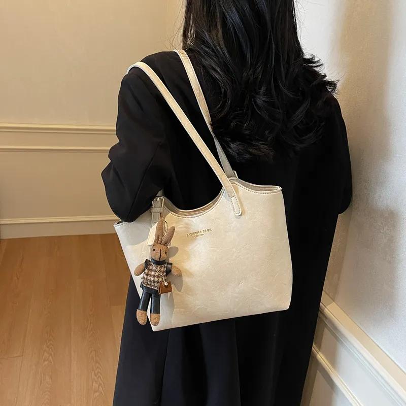 LUVISTRUE PU Tote Bag Shopping Bag Shoulder Bags Regular Women's Coffee/White/Black/Pink-8