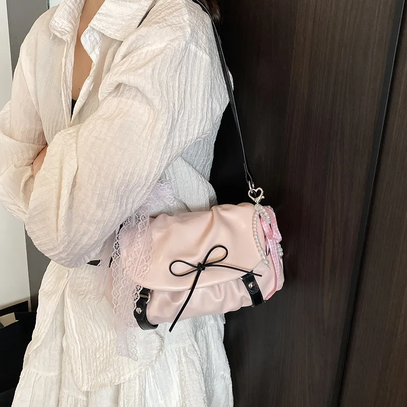 LUVISTRUE PU Shoulder Bag Crossbody Bag Regular Women's Silver/Pink/Black-8